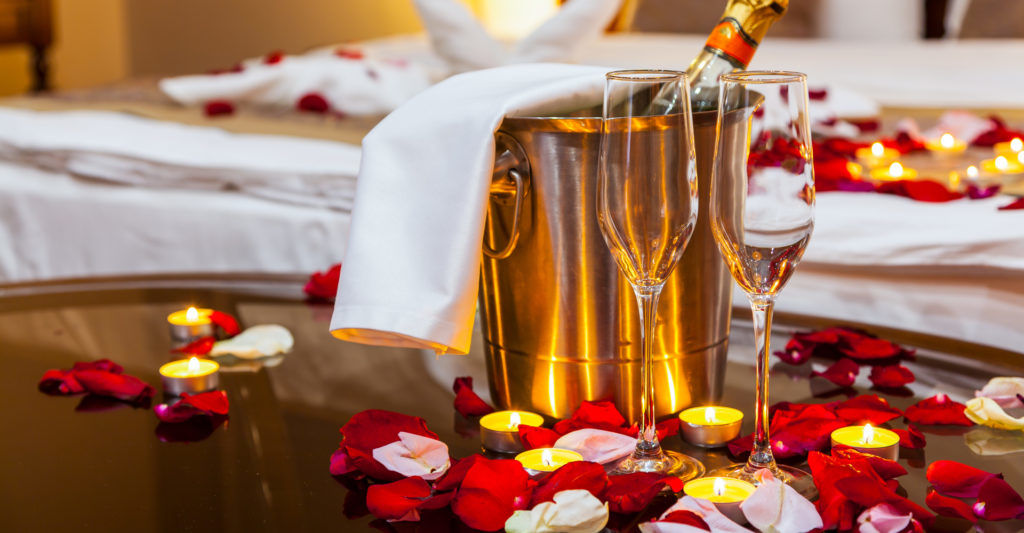 Romantic Hotel Room Setup