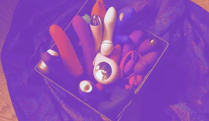 basket full of vibrators and dildos.